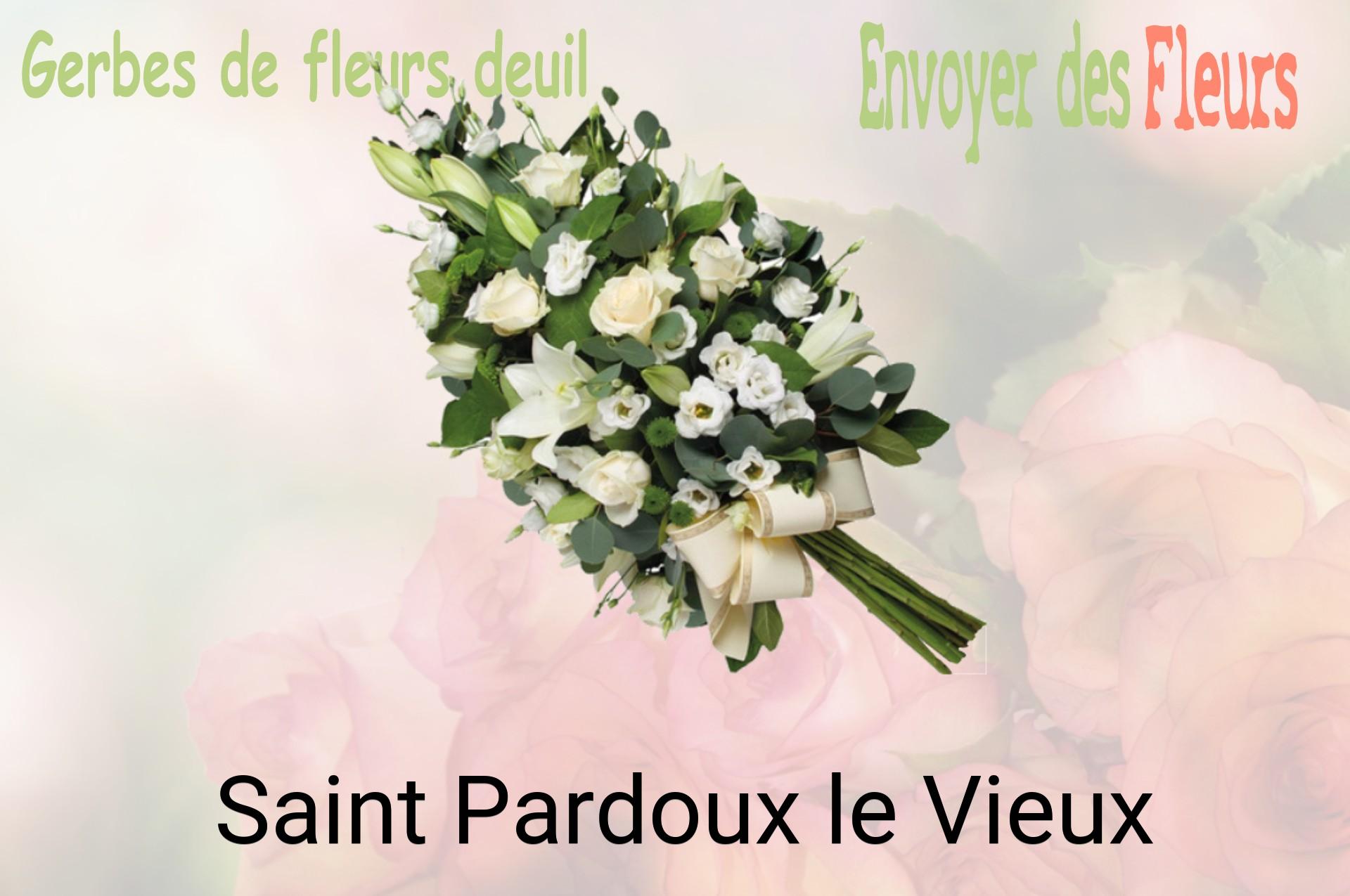 Gerbe de fleurs de deuil livrée à Saint-Pardoux-le-Vieux